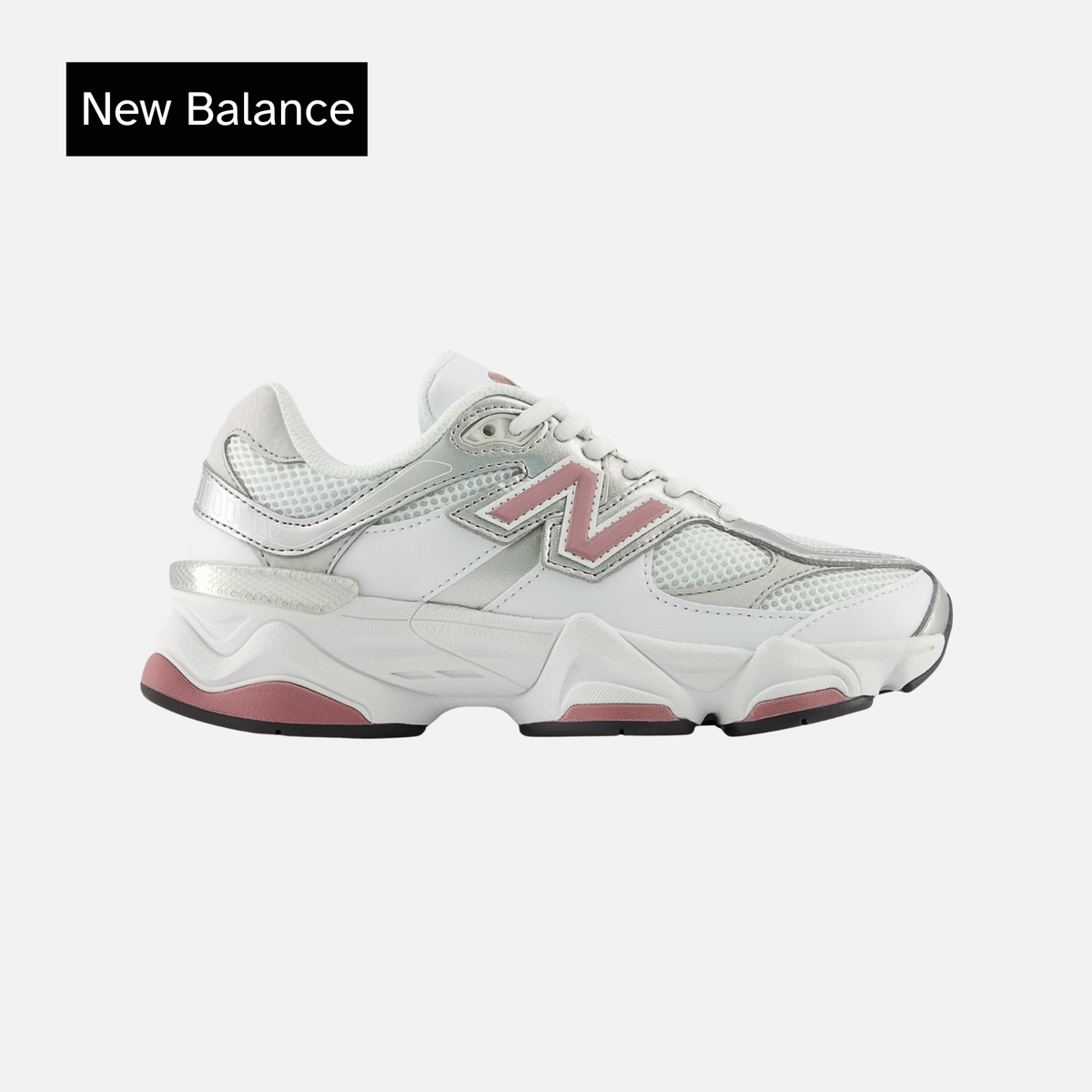 New Balance 9060 Lace Big Kid White Rose
