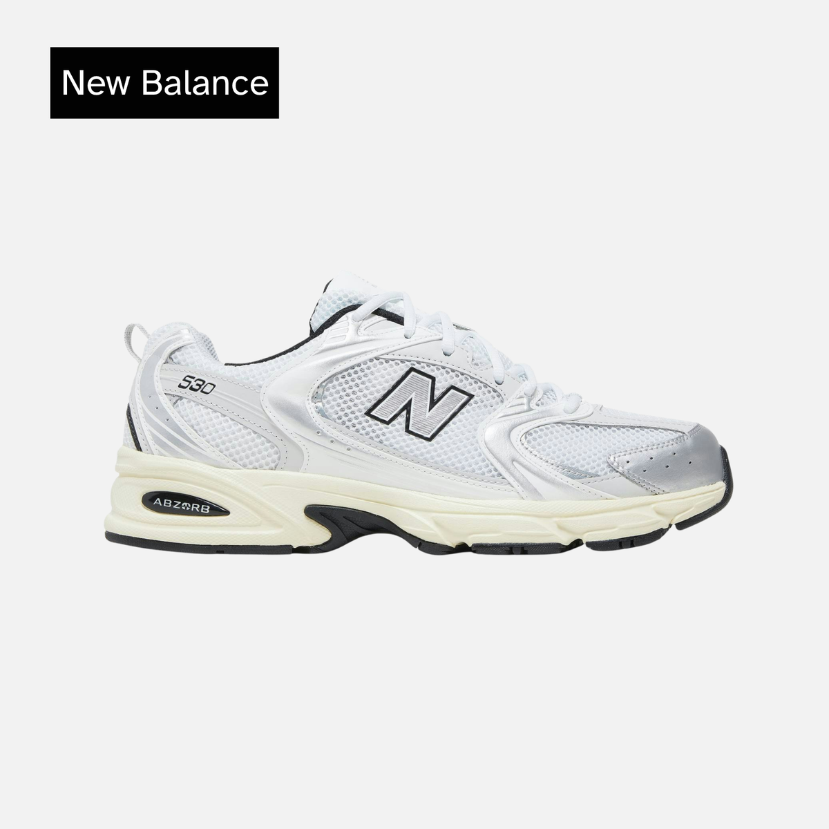 New Balance 530 White Metallic Silver