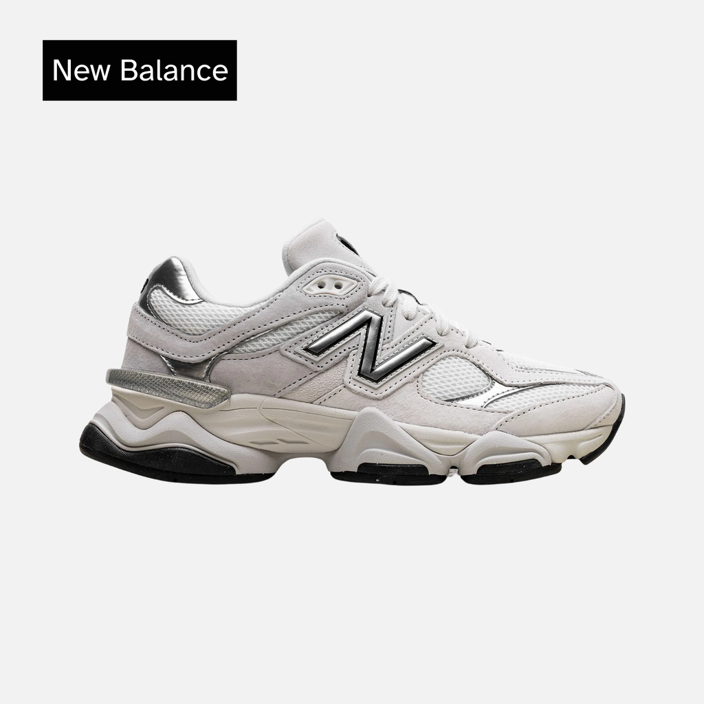 New Balance 9060 White Black Metallic Silver