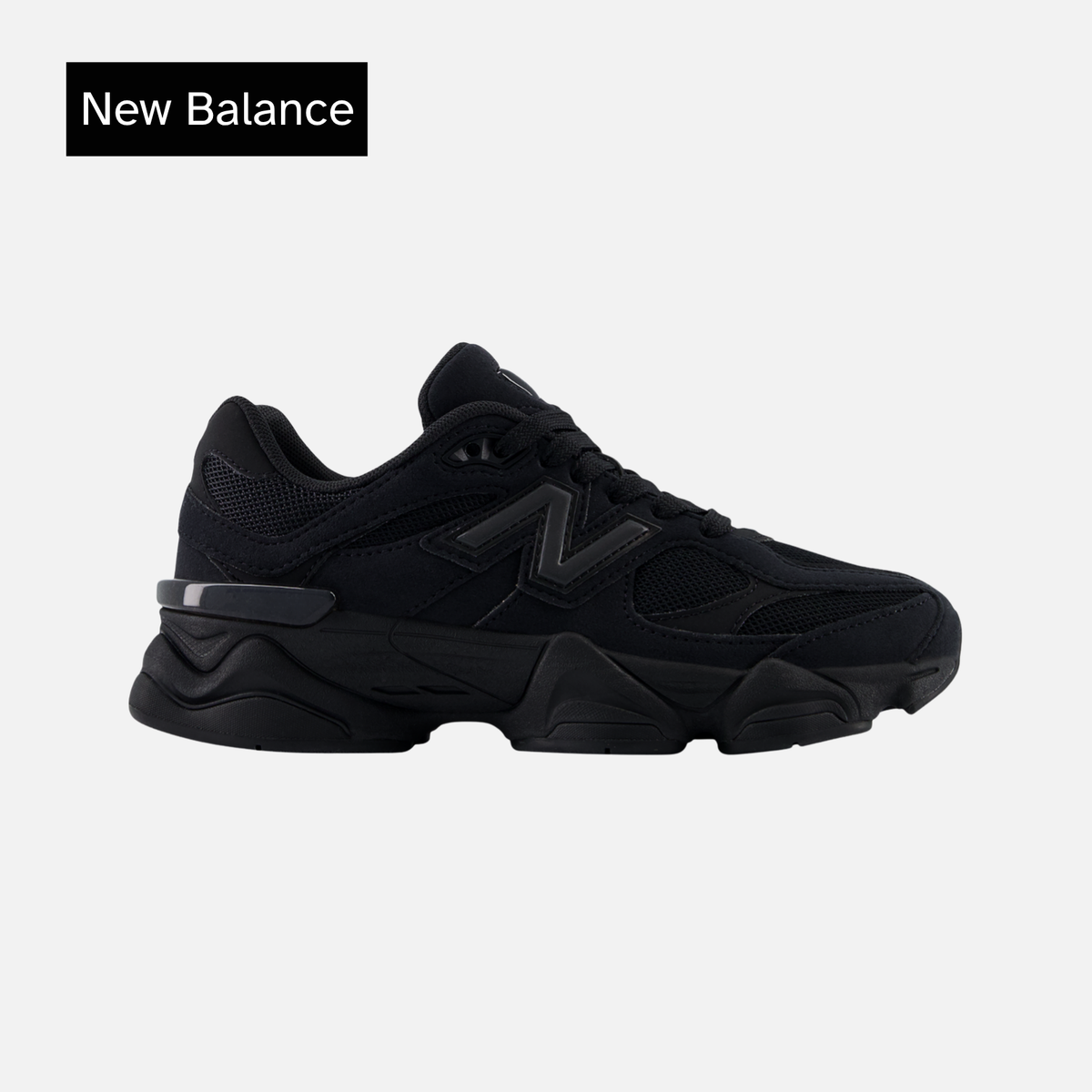 New Balance 9060 Big Kid Triple Black Suede
