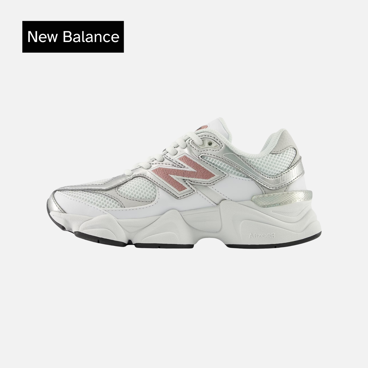 New Balance 9060 Lace Big Kid White Rose