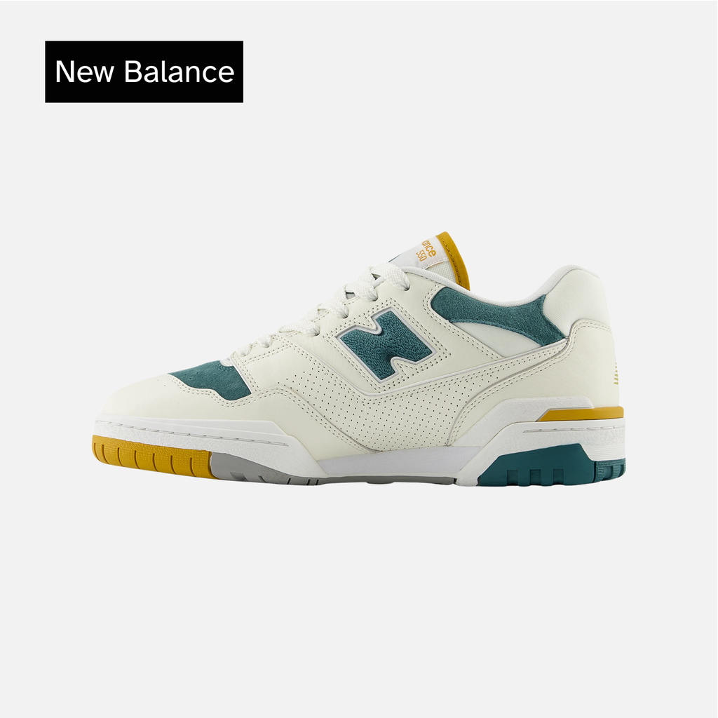New Balance 550 Suede Toe Pack - Green Mustard