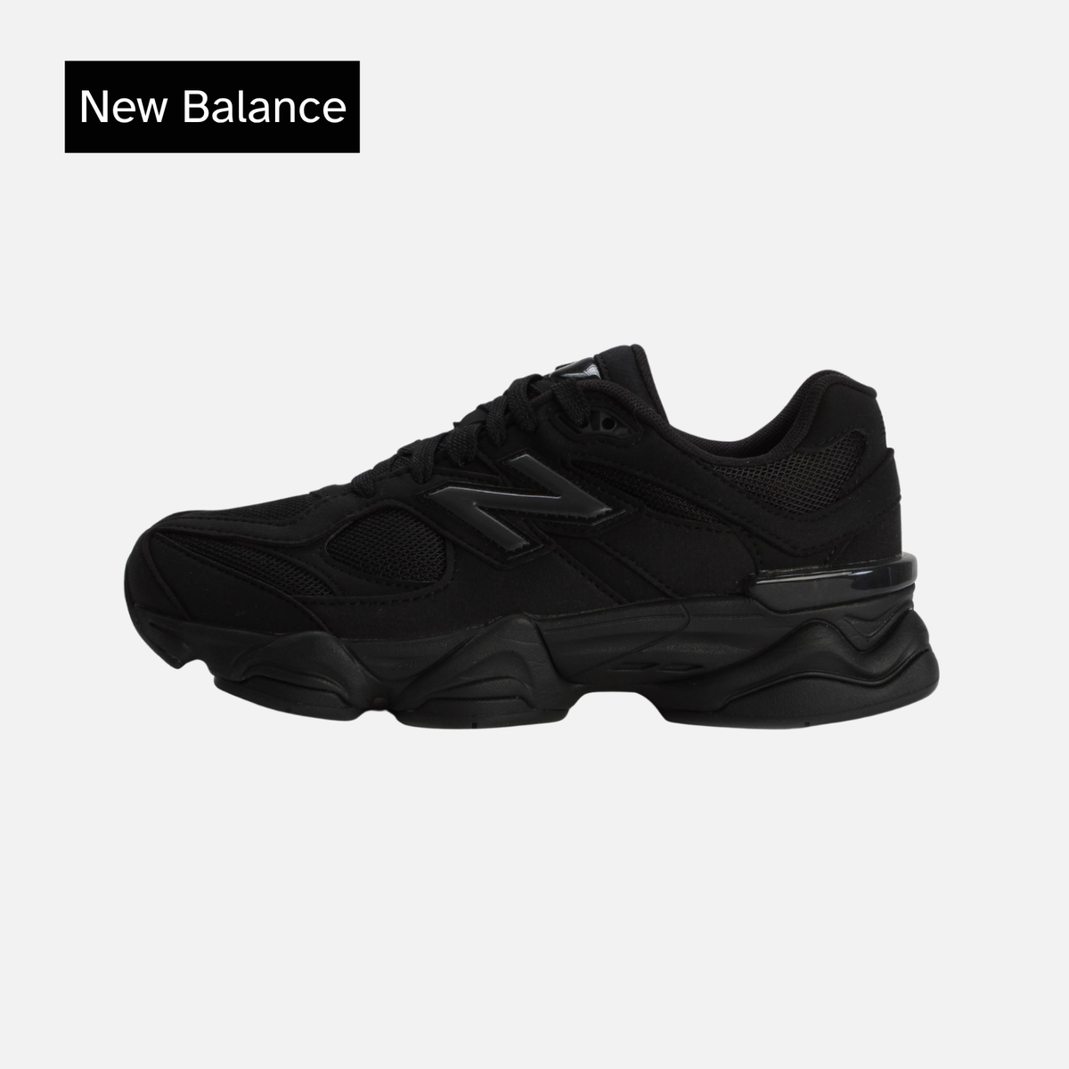 New Balance 9060 Big Kid Triple Black Suede