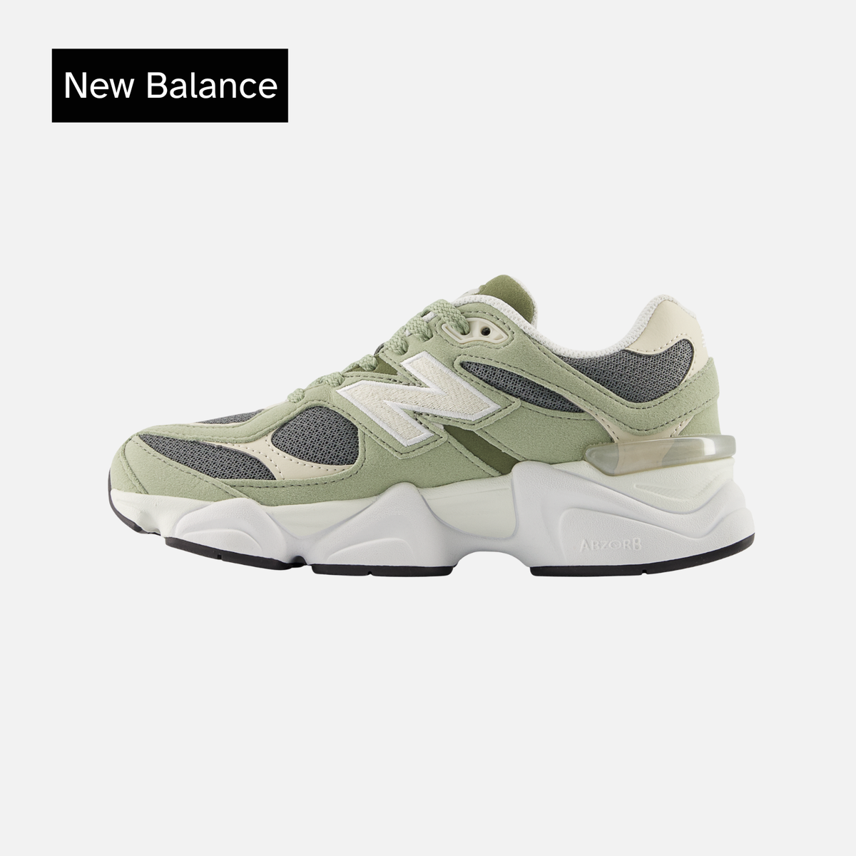 New Balance 9060 Big Kid Garter Snake White