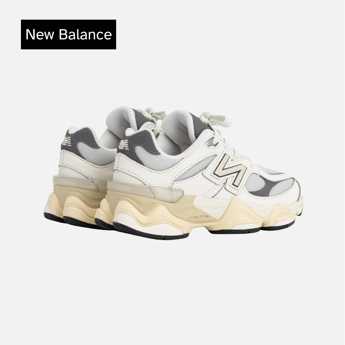 New Balance 9060 Little Kids Shoes White/Grey