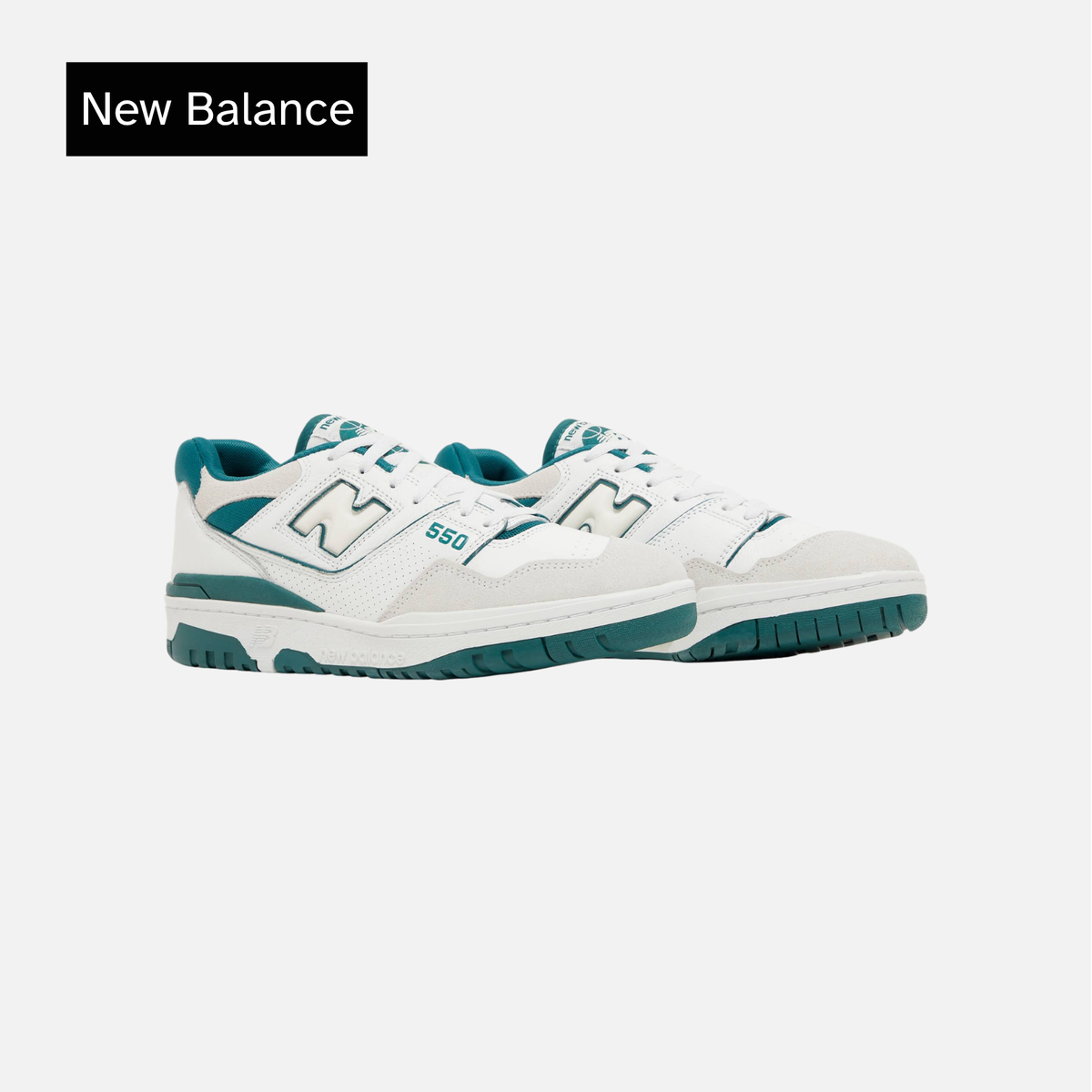 New Balance 550 White Vintage Teal