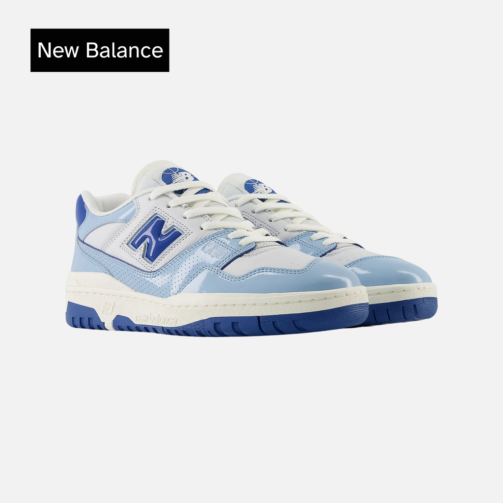 New Balance 550 Patent Leather Pack - Chrome Blue