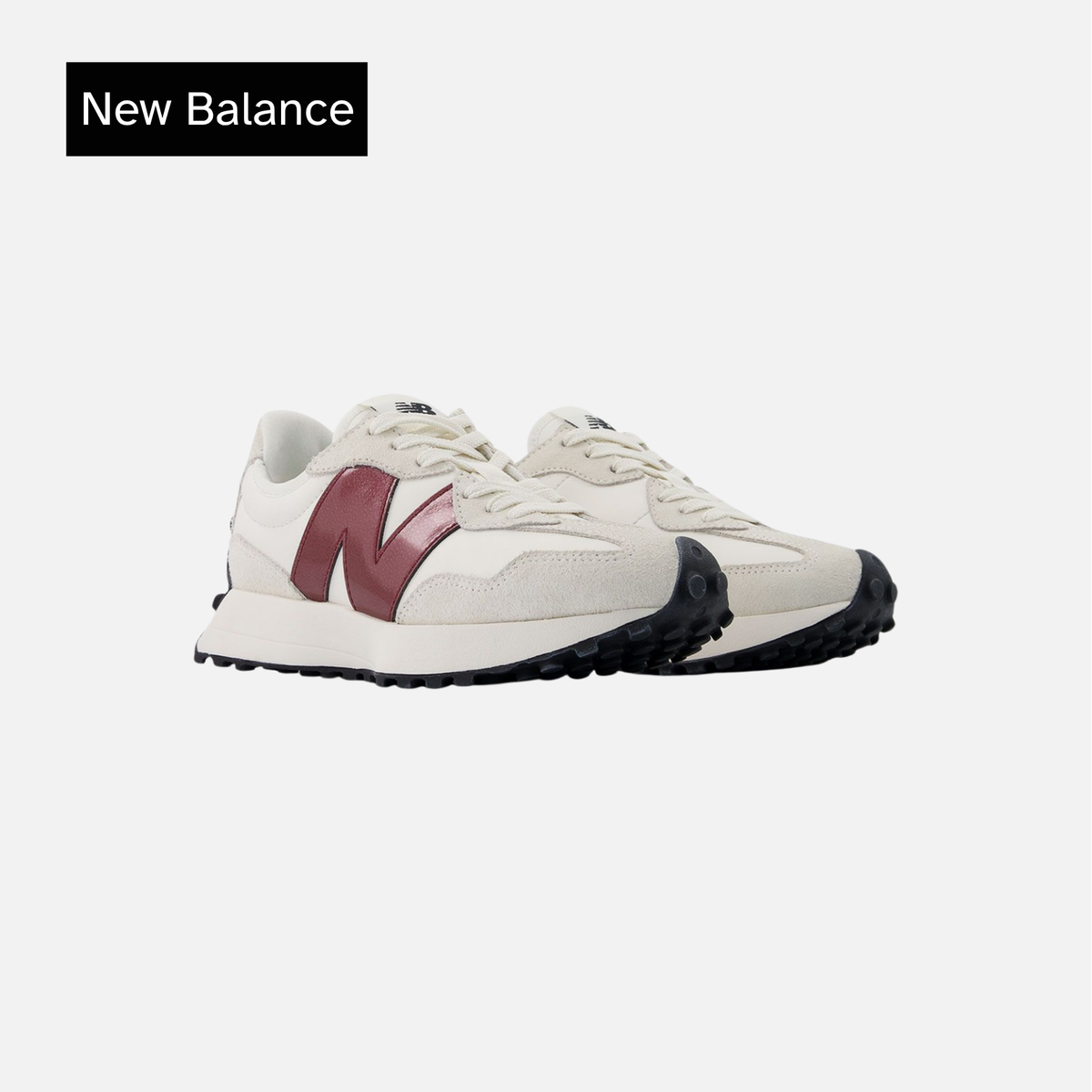 New Balance Wmns 327 White Dark Red