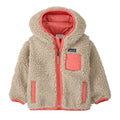 Patagonia Baby Retro-X® Fleece Hoody in Natural w/ Sparkle Pink